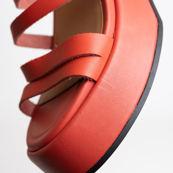 Ganni Red Platform Sandals - Picture 13 of 16